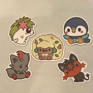 Chibi Pokémon Stickers Set #4